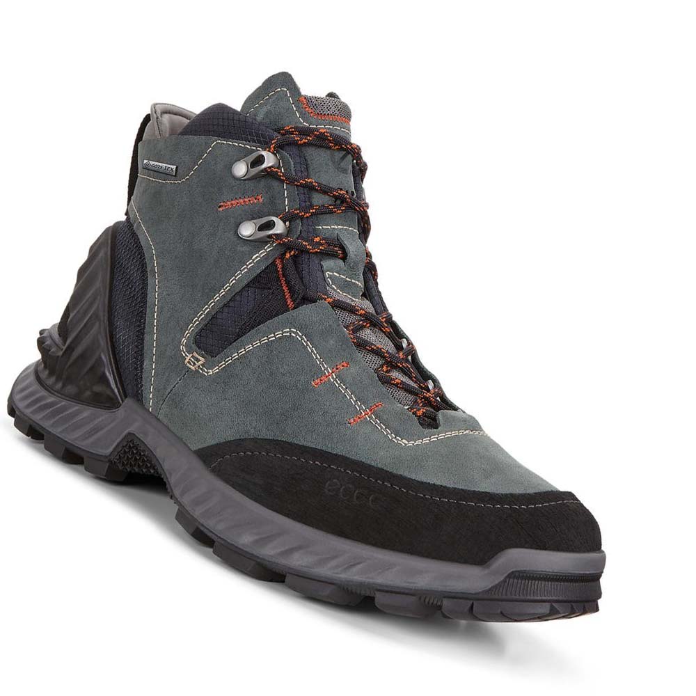 Férfi Ecco Exohike Mid Gtx Hiking & Trail Szürke Fekete | HU 564XYU